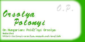 orsolya polonyi business card